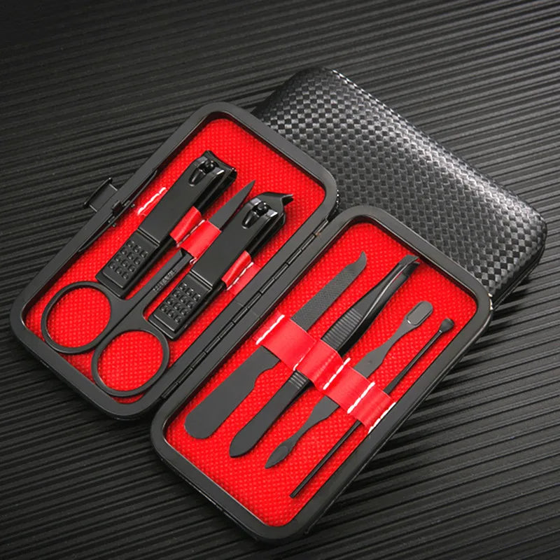 Nail Clippers Kit 7PCS Stainless Steel with Travel with Case